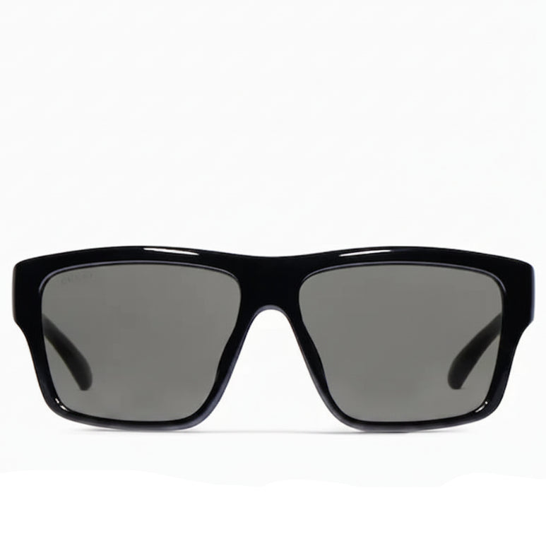 Gucci Men Geometric Frame Black Sunglasses