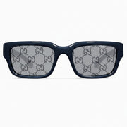 Gucci Men Rectangular Frame Blue Sunglasses