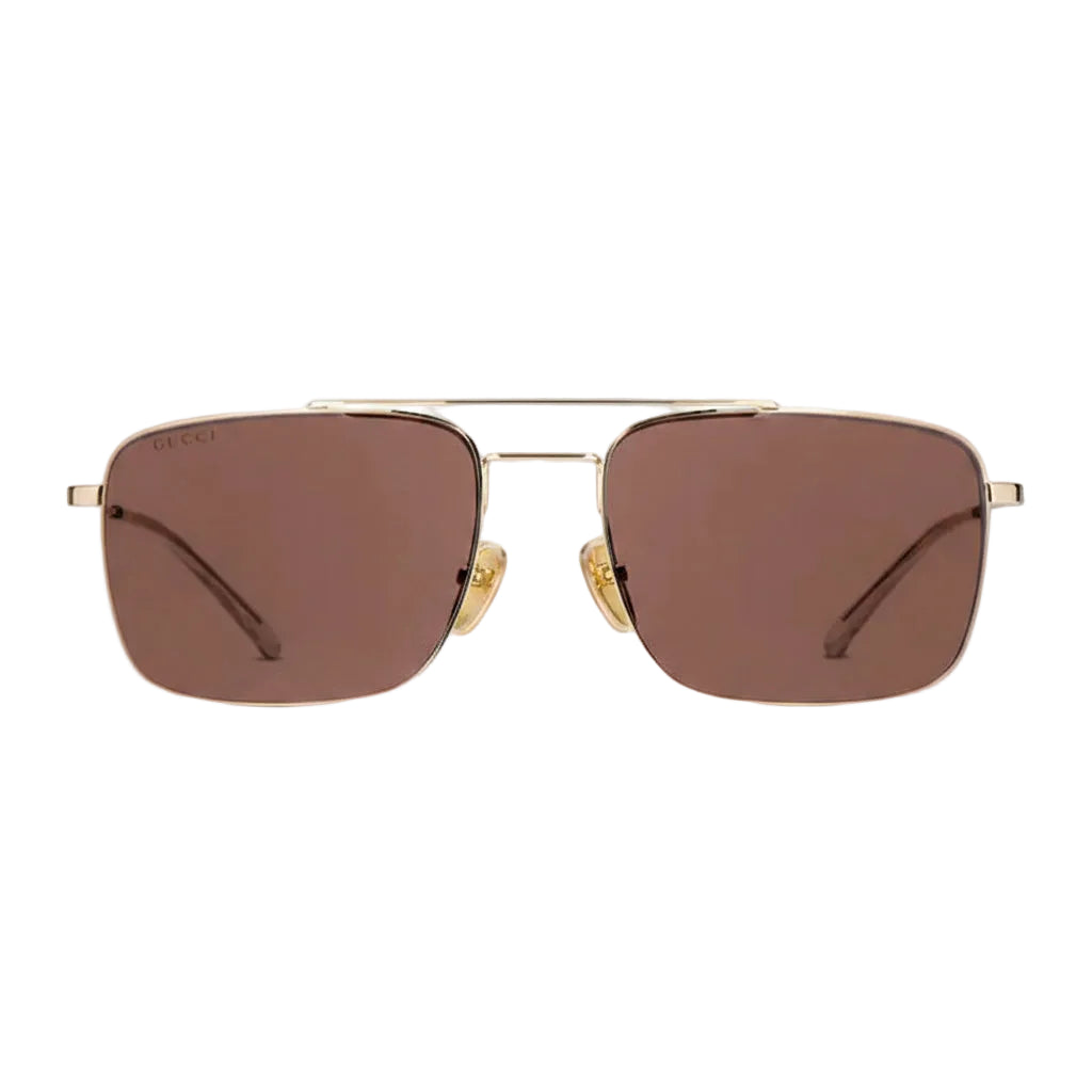 Gucci Men Specialized-fit Navigator Gold Sunglasses