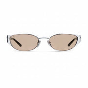 Gucci Women Oval Frame Silver sunglasses