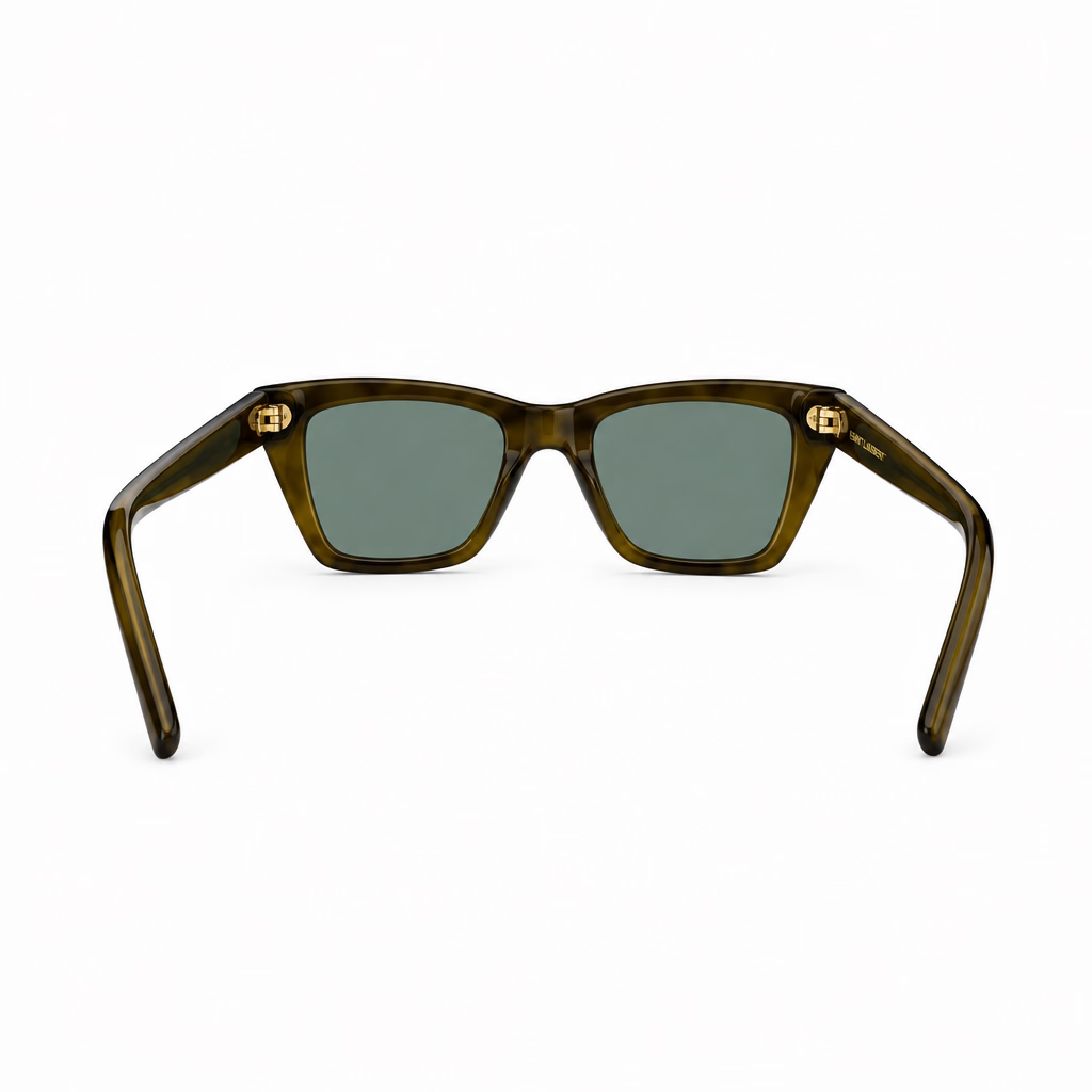 Saint Laurent Women SL 276 Mica Plump Transparent Khaki Sunglasses
