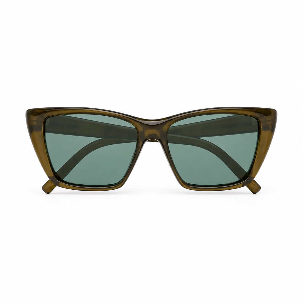 Saint Laurent Women SL 276 Mica Plump Transparent Khaki Sunglasses