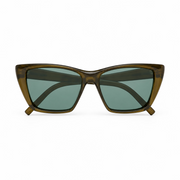Saint Laurent Women SL 276 Mica Plump Transparent Khaki Sunglasses