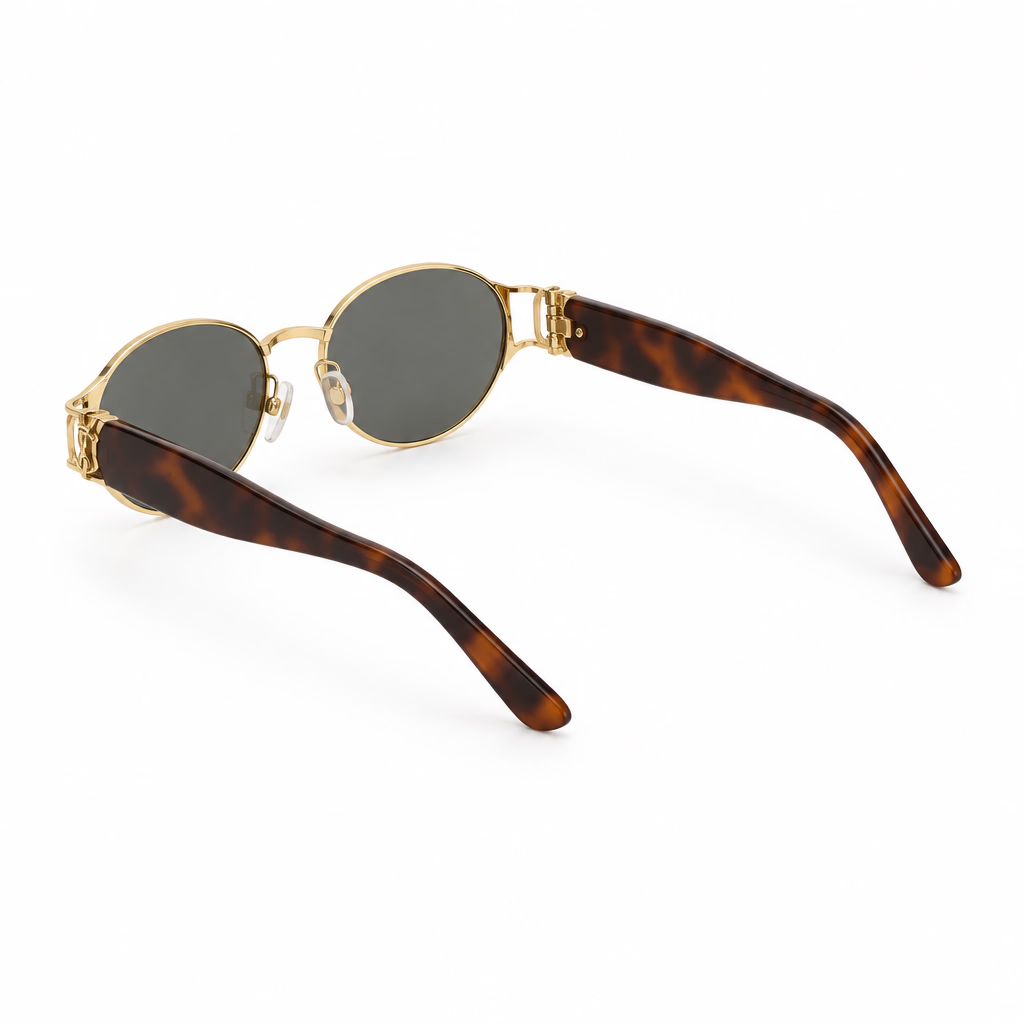 Saint Laurent Women SL M919 Oval Light Gold / Havana Sunglasses