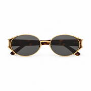 Saint Laurent Women SL M919 Oval Light Gold / Havana Sunglasses