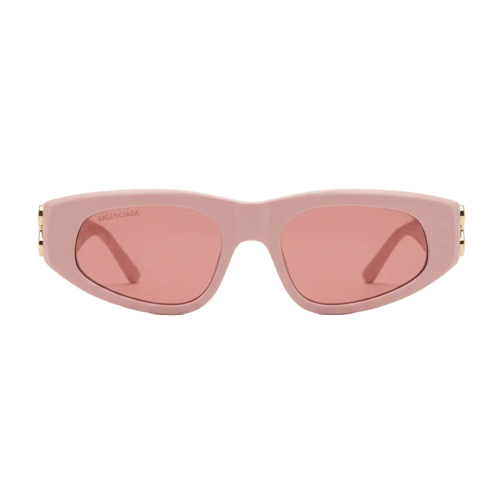 Balenciaga Women BB0095S Dynasty Oval Light Pink Gold Sunglasses
