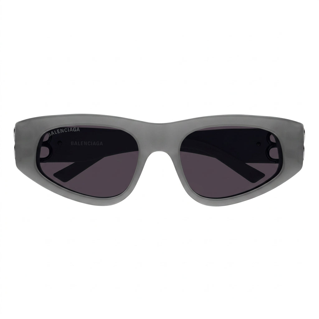 Balenciaga Women BB0095S Dynasty Oval Grey / Silver Sunglasses