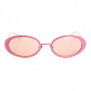 Chanel Women Oval Gold Pink Sunglasses