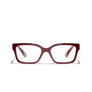 CHANEL Women Rectangular Burgundy Transparent Optical Glasses