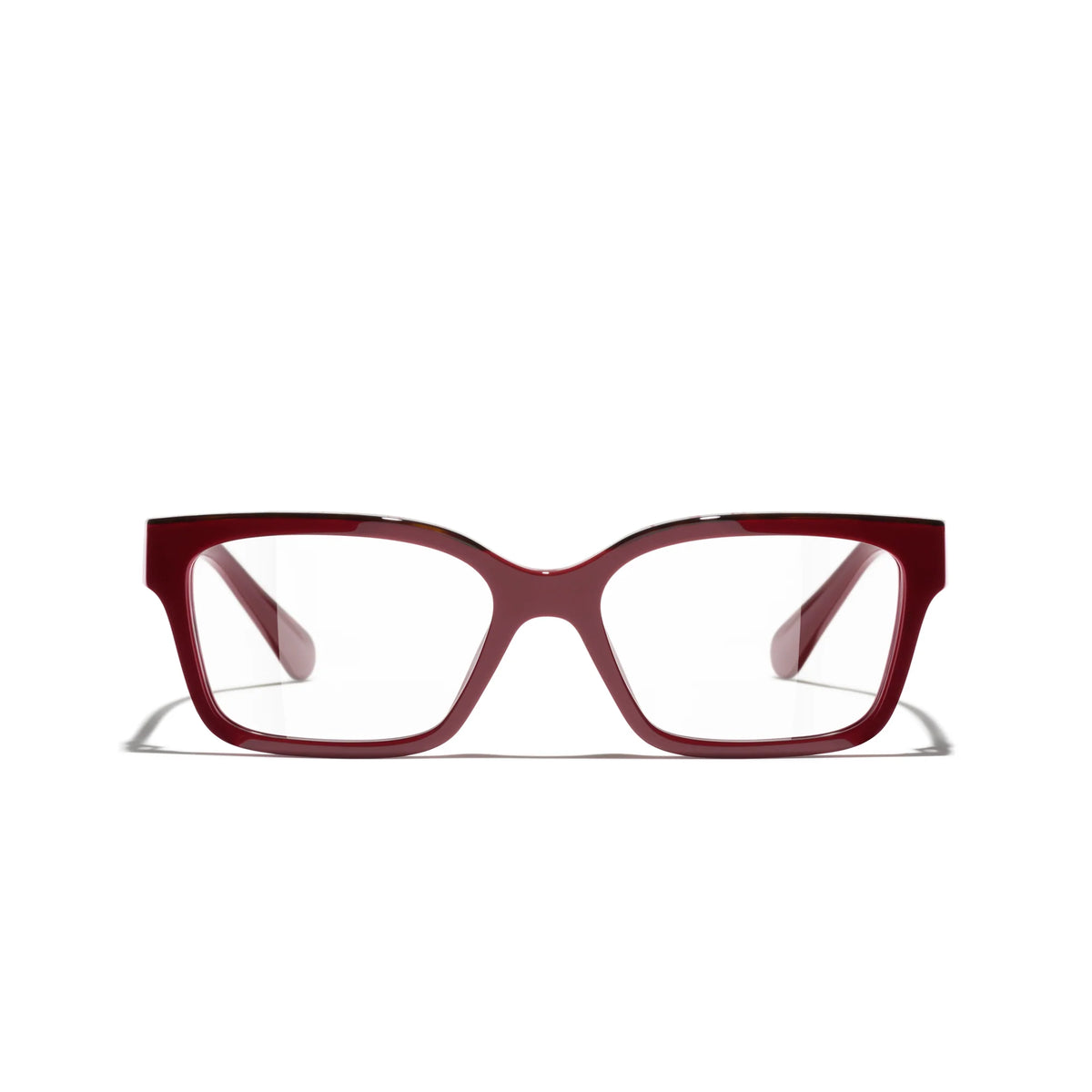 CHANEL Women Rectangular Burgundy Transparent Optical Glasses