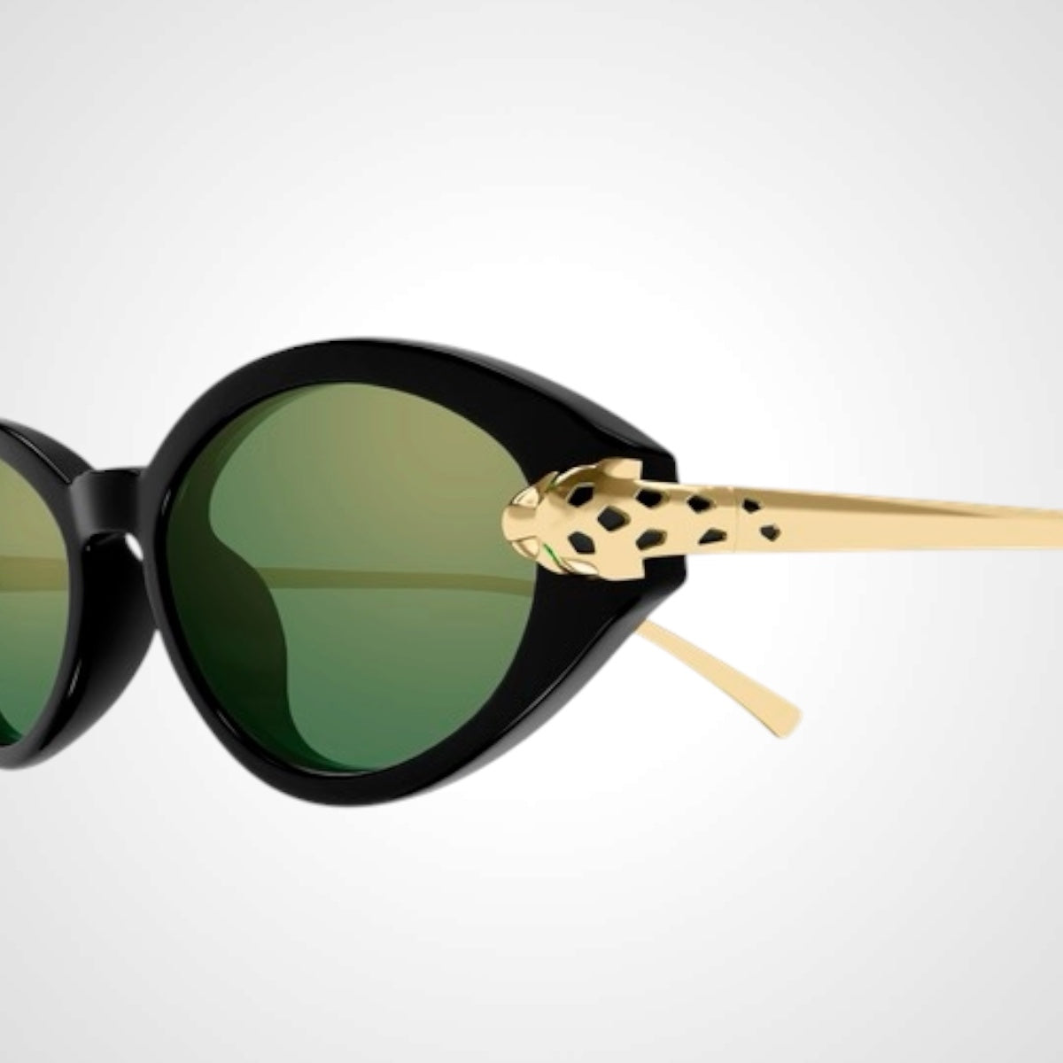Cartier Panthère de Cat-Eye Women Green Gradient Sunglasses
