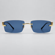 Cartier Panthère de C Unisex Gold & Blue Rimless Sunglasses