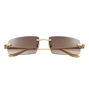 Cartier Panthère De Rimless Unisex Gradient Brown / Smoke Sunglasses