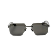 Maybach VISIONIST SUN I Unisex Geometric Rimless Luxury Sunglasses – Dark Gunmetal / Black