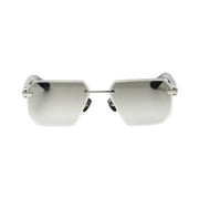 Maybach THE VISIONIST SUN I Unisex Geometric Rimless Luxury Platinum Brown Wood / Grey Gradient Sunglasses 