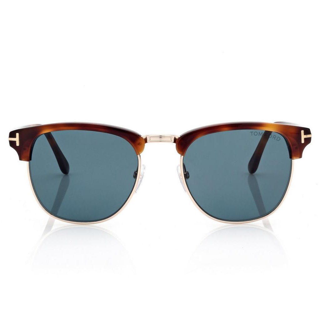 Tom Ford Men Round Square Frame Blonde Havana Sunglasses