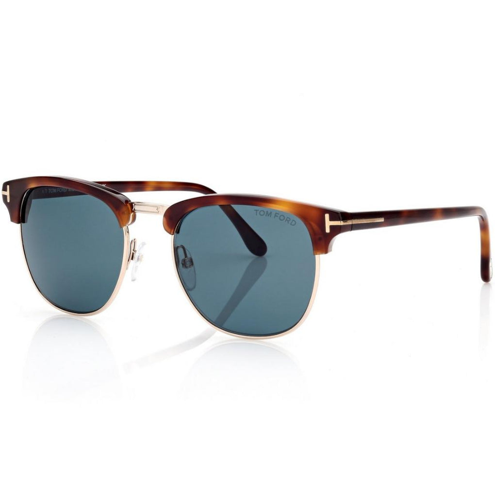 Tom Ford Men Round Square Frame Blonde Havana Sunglasses