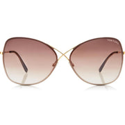 Tom Ford Women Butterfly Frame Rose Gold Sunglasses