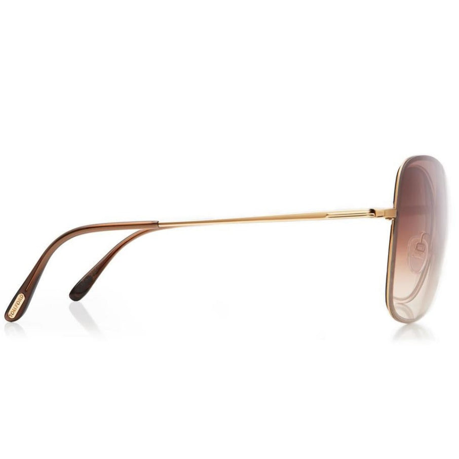 Tom Ford Women Butterfly Frame Rose Gold Sunglasses