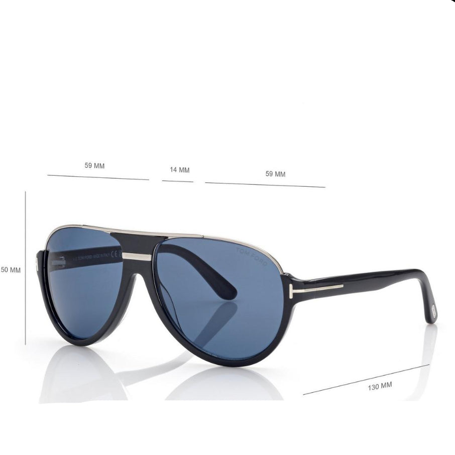 Tom Ford Women Aviator Frame Carbon Black Sunglasses
