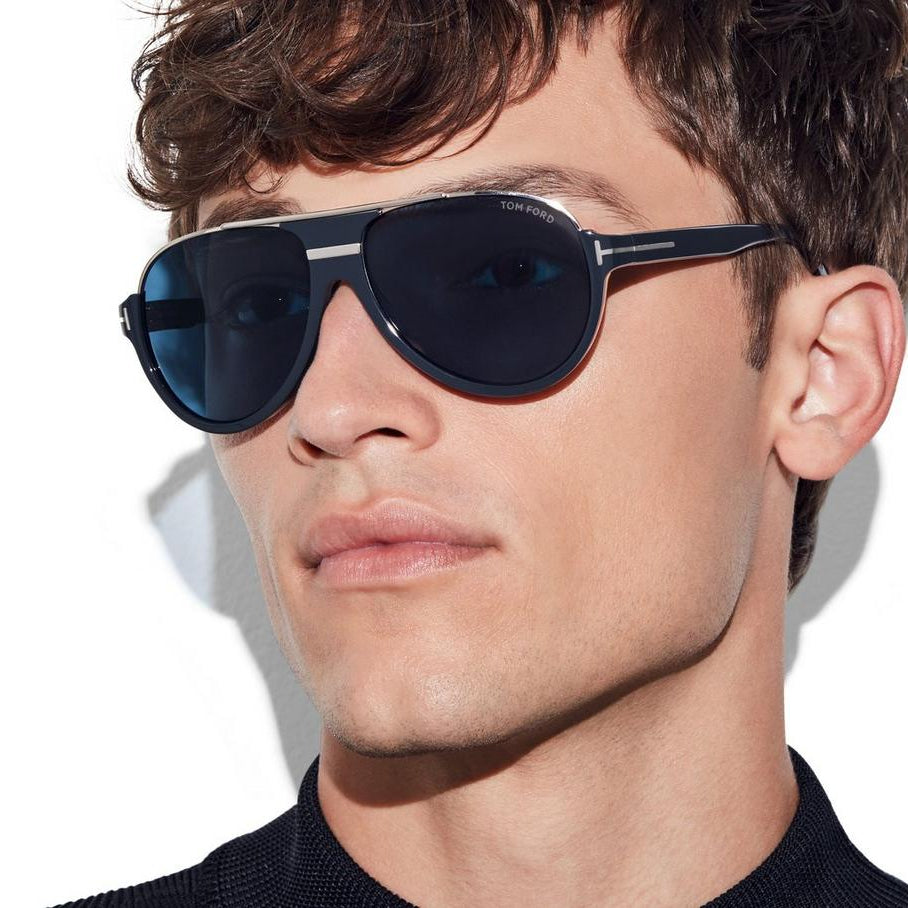 Tom Ford Women Aviator Frame Carbon Black Sunglasses