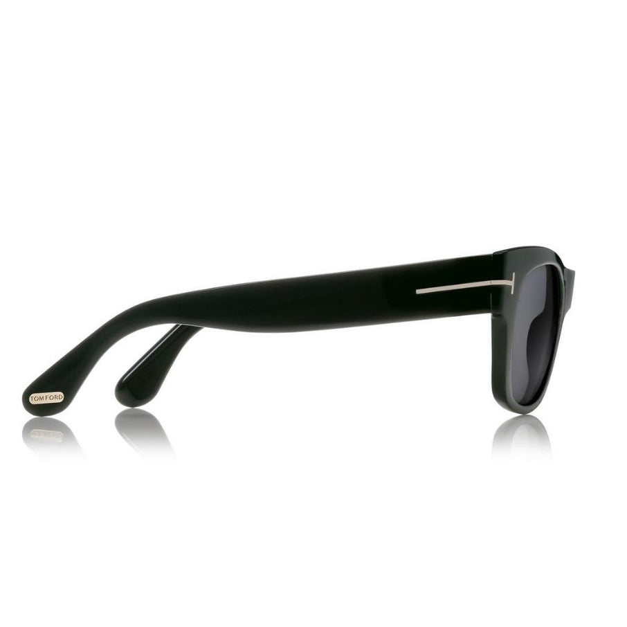 Tom Ford Women Square Frame Black Horn Sunglasses