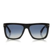 Tom Ford Women Square Frame Phantom Black Sunglasses