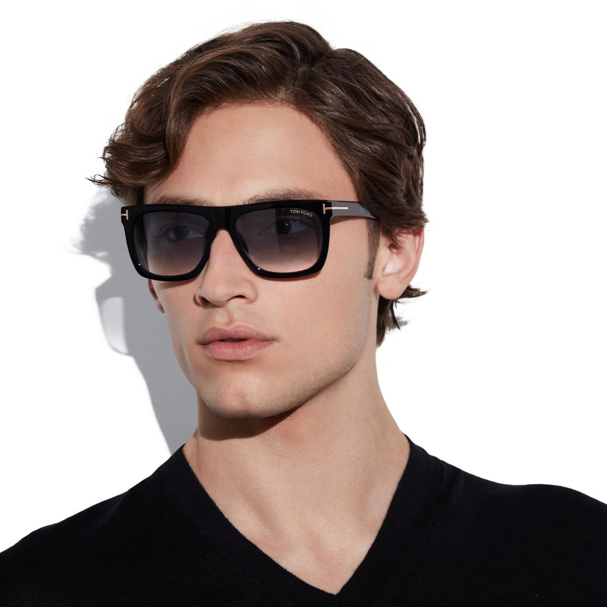 Tom Ford Women Square Frame Phantom Black Sunglasses