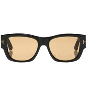 Tom Ford Women Round Frame Brown Horn Sunglasses