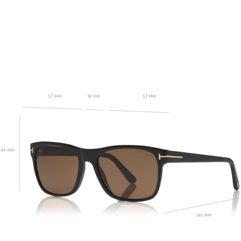 Tom Ford Men Square Frame Black Sunglasses