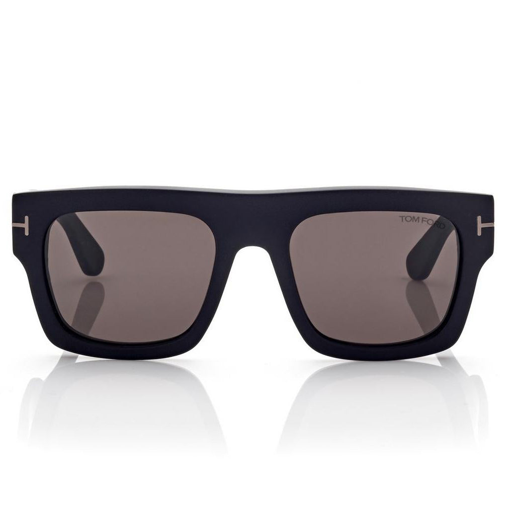 Tom Ford Men Square Frame Matte Black Sunglasses