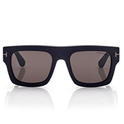 Tom Ford Men Square Frame Matte Black Sunglasses