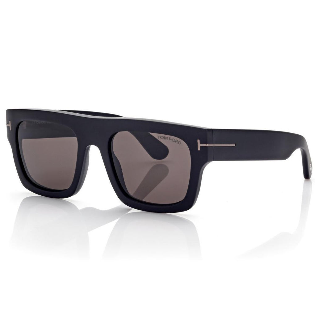 Tom Ford Men Square Frame Matte Black Sunglasses