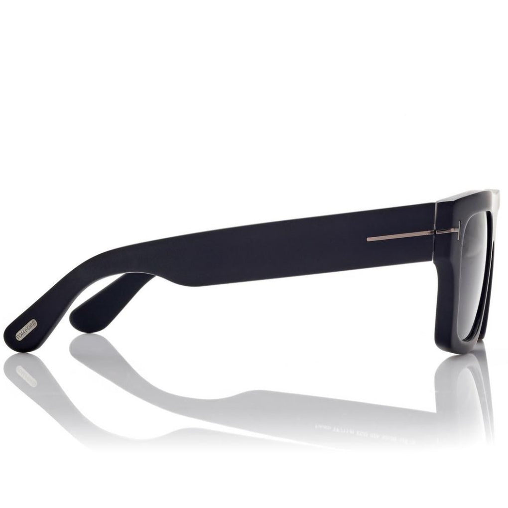 Tom Ford Men Square Frame Matte Black Sunglasses
