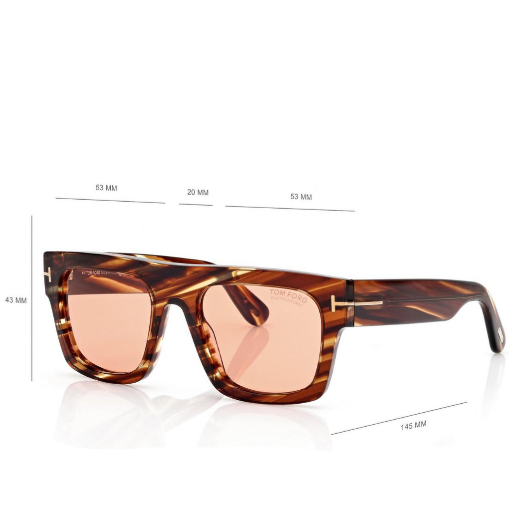 Tom Ford Men Navigator Frame Blonde Havana Sunglasses