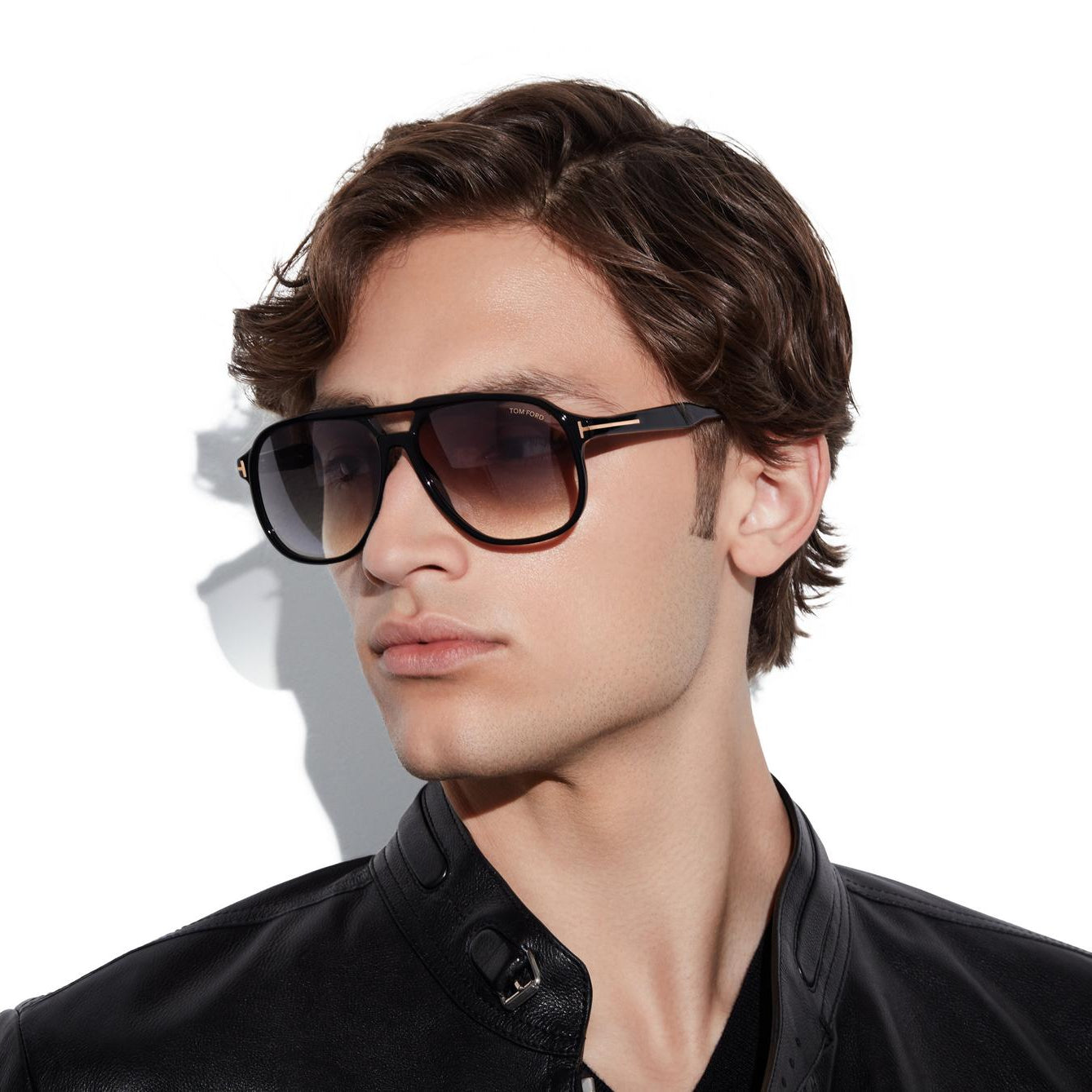 Tom Ford Women Navigator Frame Matte Black Sunglasses