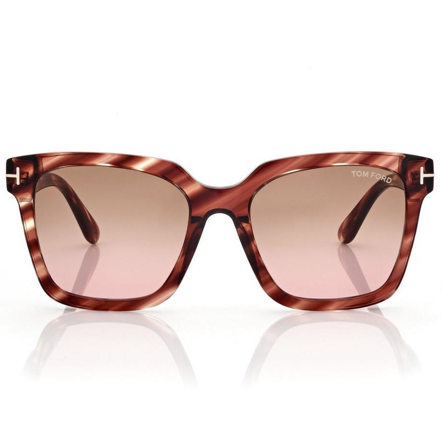 Tom Ford Women Square Frame Brown Sunglasses