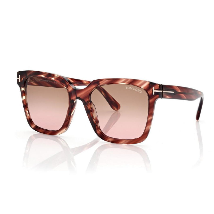 Tom Ford Women Square Frame Brown Sunglasses