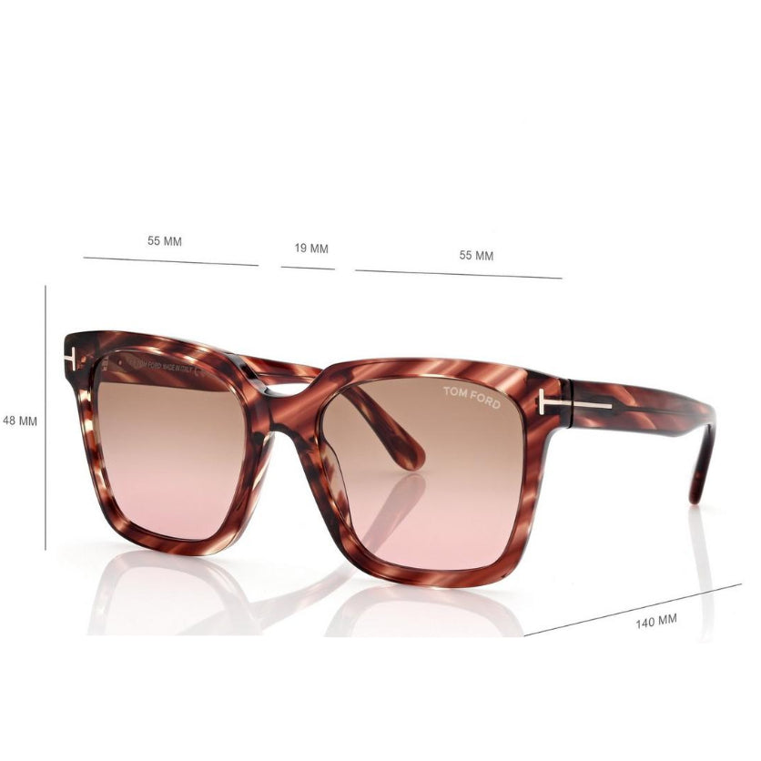 Tom Ford Women Square Frame Brown Sunglasses
