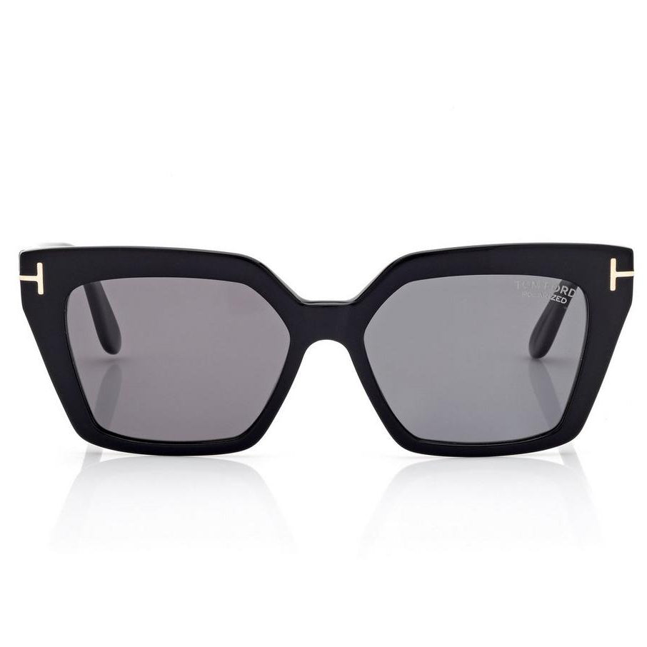 Tom Ford Women Cat Eye Frame Volcanic Black Sunglasses