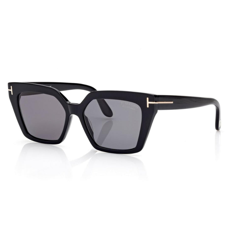 Tom Ford Women Cat Eye Frame Volcanic Black Sunglasses