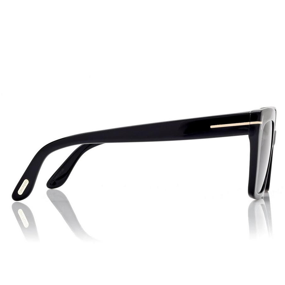 Tom Ford Women Cat Eye Frame Volcanic Black Sunglasses