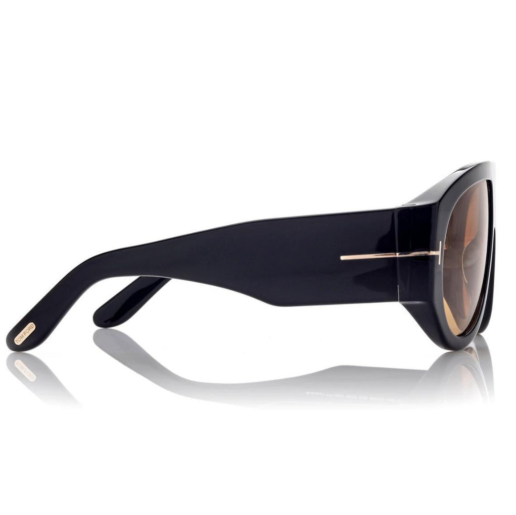 Tom Ford Women Pilot Frame Black Sunglasses