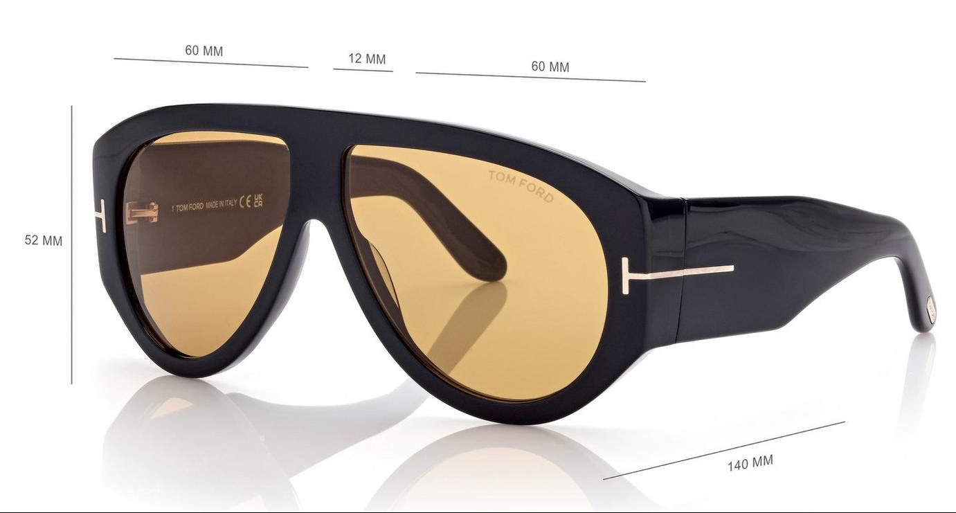 Tom Ford Women Pilot Frame Black Sunglasses