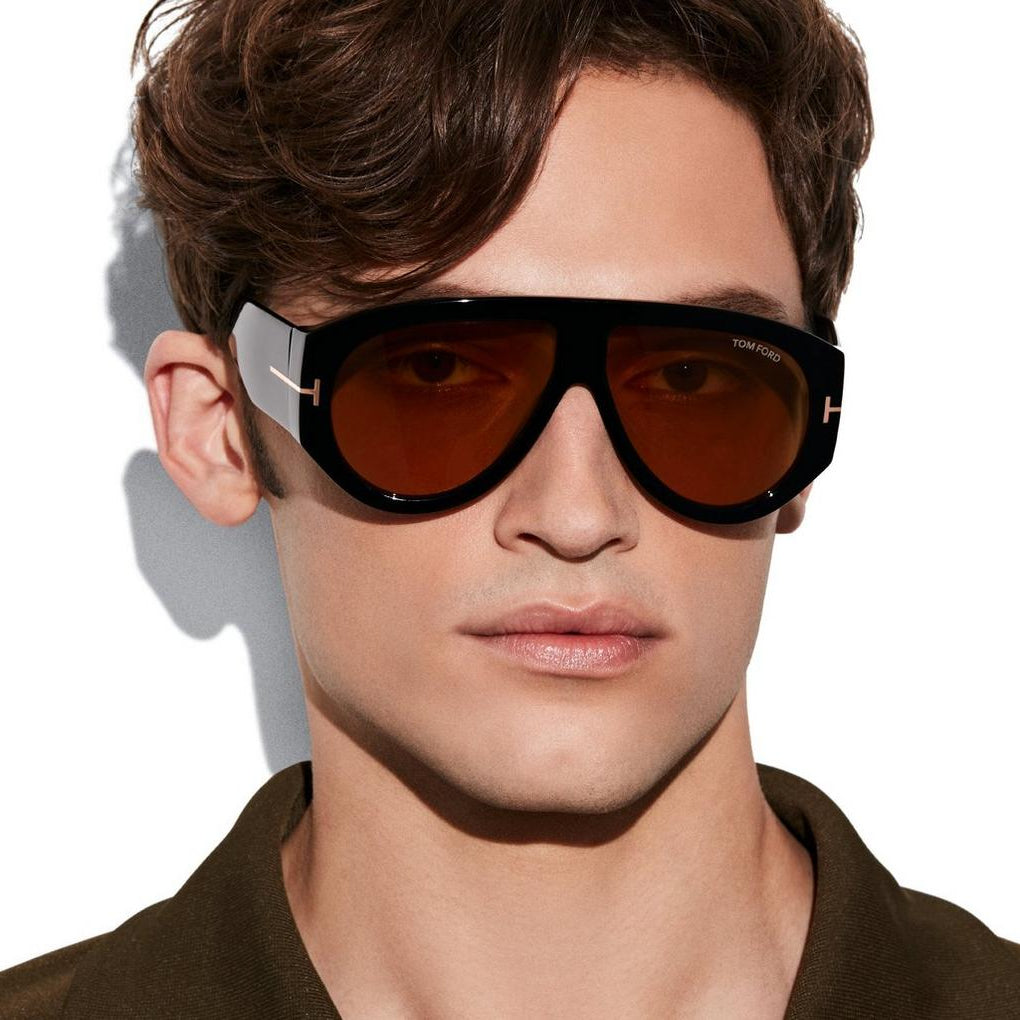 Tom Ford Women Pilot Frame Black Sunglasses