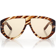 Tom Ford Men Pilot Frame Havana Sunglasses