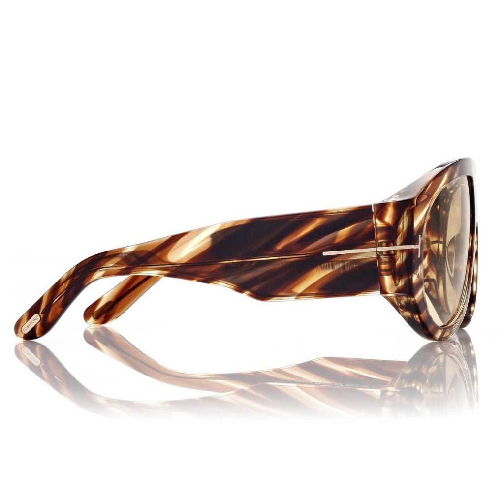 Tom Ford Men Pilot Frame Havana Sunglasses