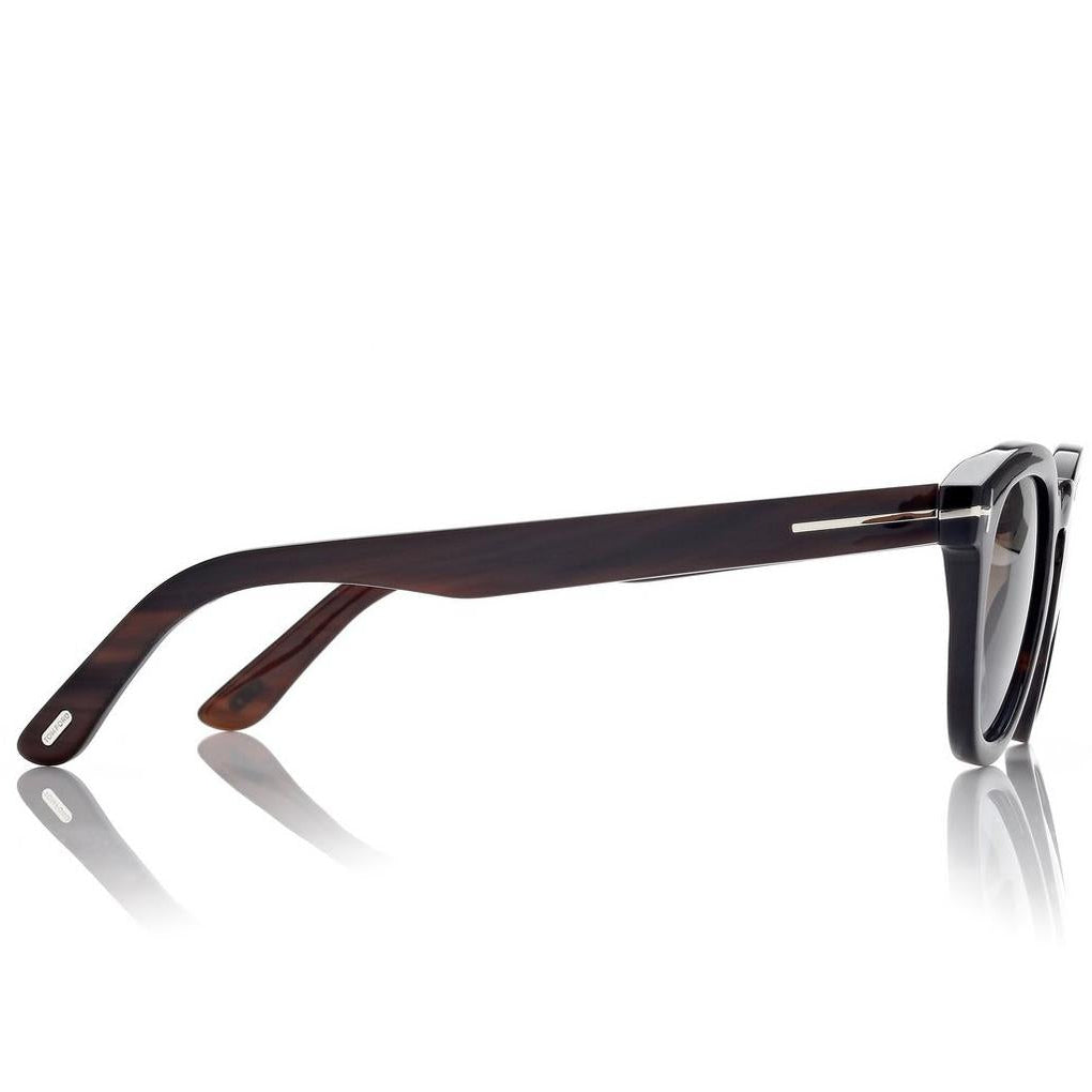 Tom Ford Men Round Sqaure Frame Brown Horn Sunglasse