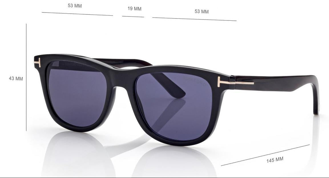 Tom Ford Women Rectangle Frame Black Horn Sunglasses