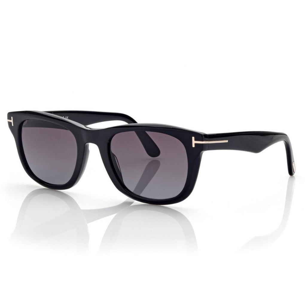 Tom Ford Men Round Sqaure Frame Shiny Dusty Black Sunglasse